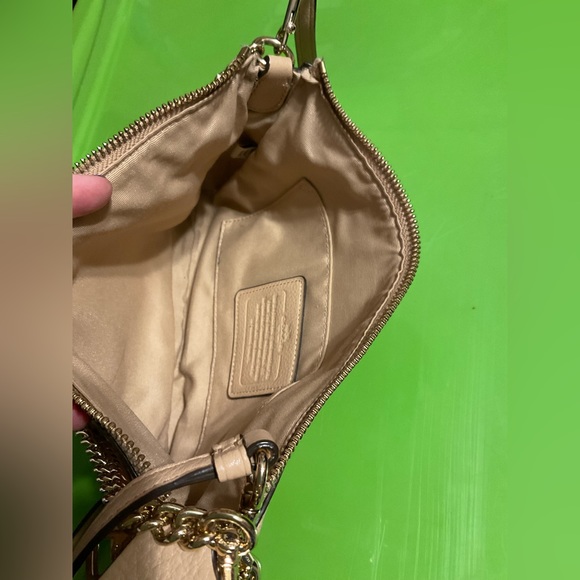Small Beige/Tan Coach Crossbody - Picture 3 of 3